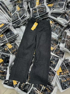 高级感窄版 女时尚 阔腿裤 洋气款 鑫丽辉1367款 职业裤 羊毛呢直筒裤