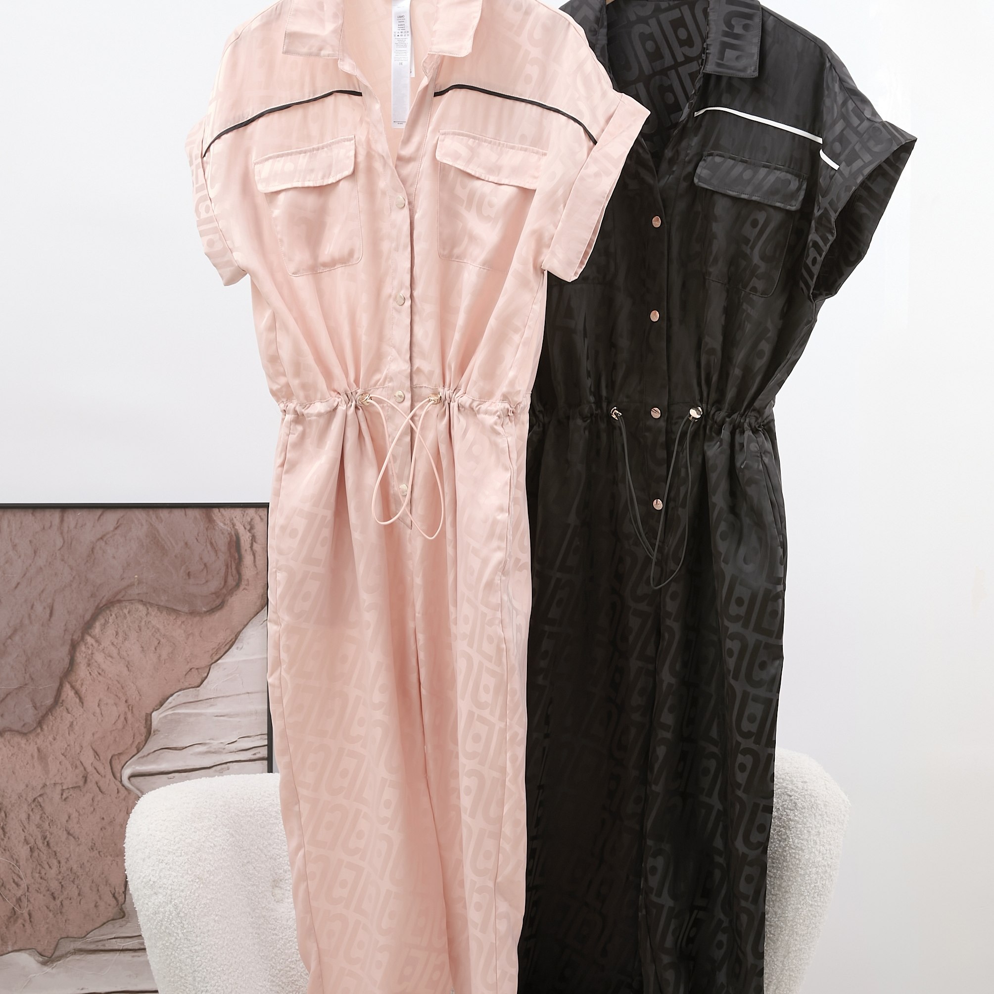 简约风衬衫式连体裤女收腰工装风口袋连体衣夏季通勤裤261157,女装/女士精品,连体衣/裤,淘宝优惠券,粉丝福利购,淘宝优惠卷