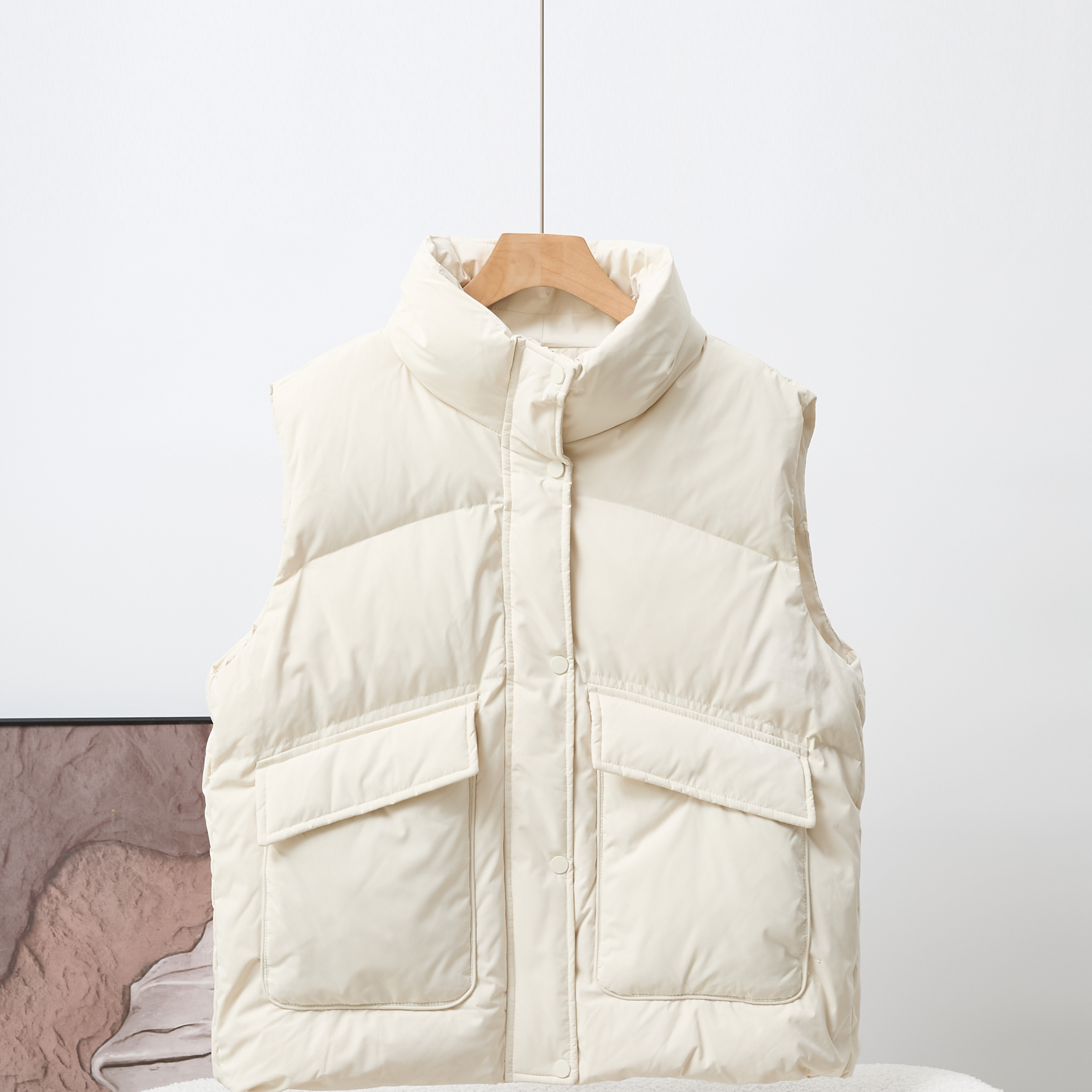 无袖背心外穿立领坎肩上衣外套