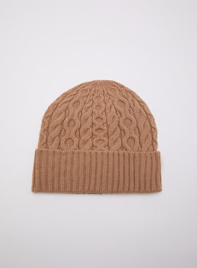 （麻花C系列）玉石黄秋冬麻花纹针织帽男女百搭保暖251202