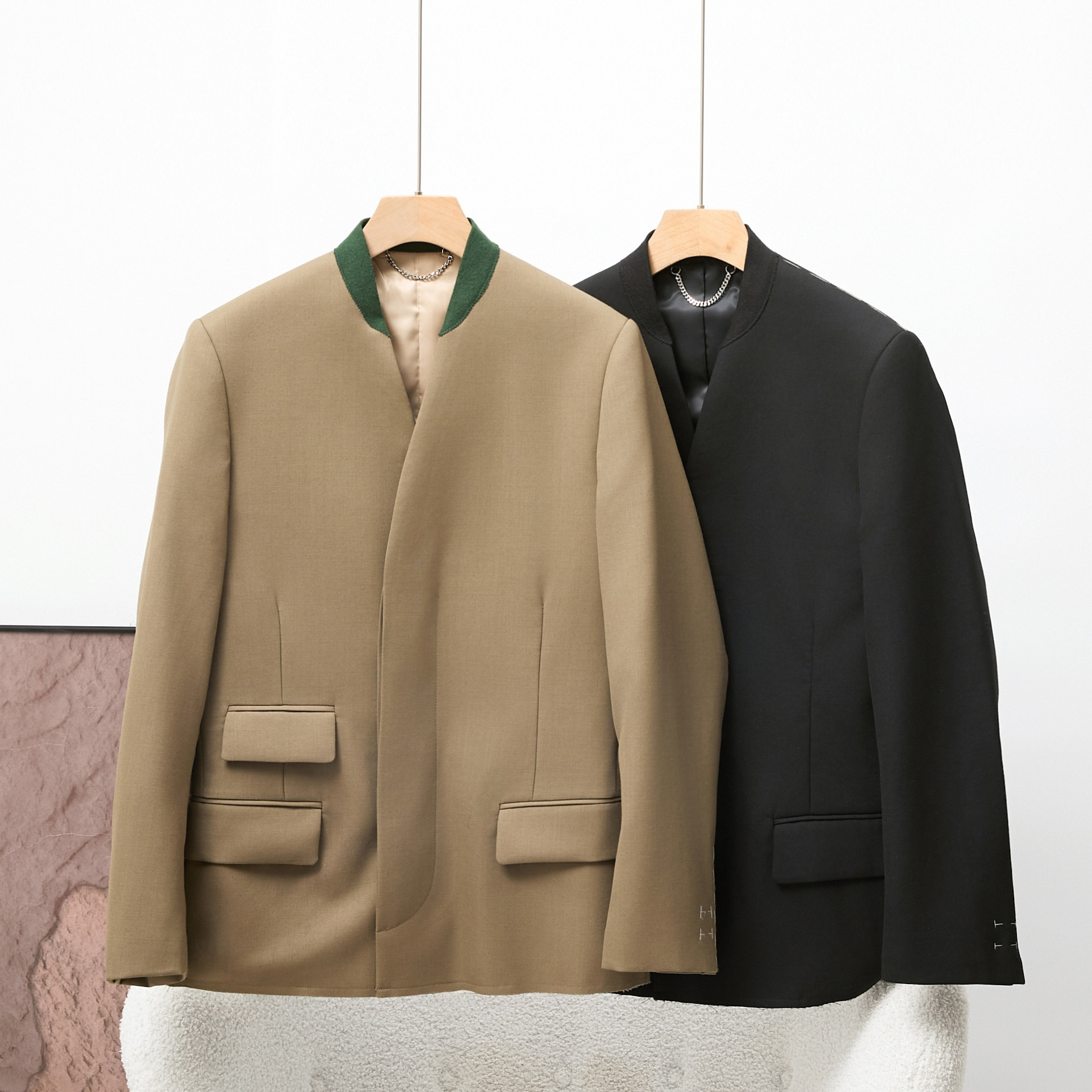 极简风无领西装外套女高级感廓形双排扣百搭上衣老钱风2512213,服饰配件/皮带/帽子/围巾,其他配件,淘宝优惠券,粉丝福利购,淘宝优惠卷