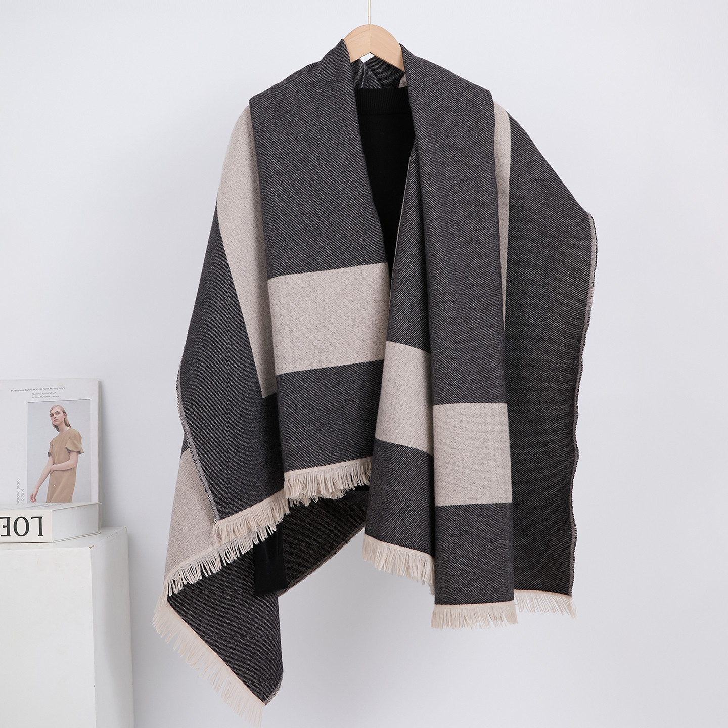 时尚大格纹围巾披肩两用百搭条纹流苏边保暖围脖25120110,服饰配件/皮带/帽子/围巾,其他配件,淘宝优惠券,粉丝福利购,淘宝优惠卷