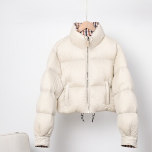 雅 2025冬新款 面包服羽绒服女款 米白色短款 MD269 冬季