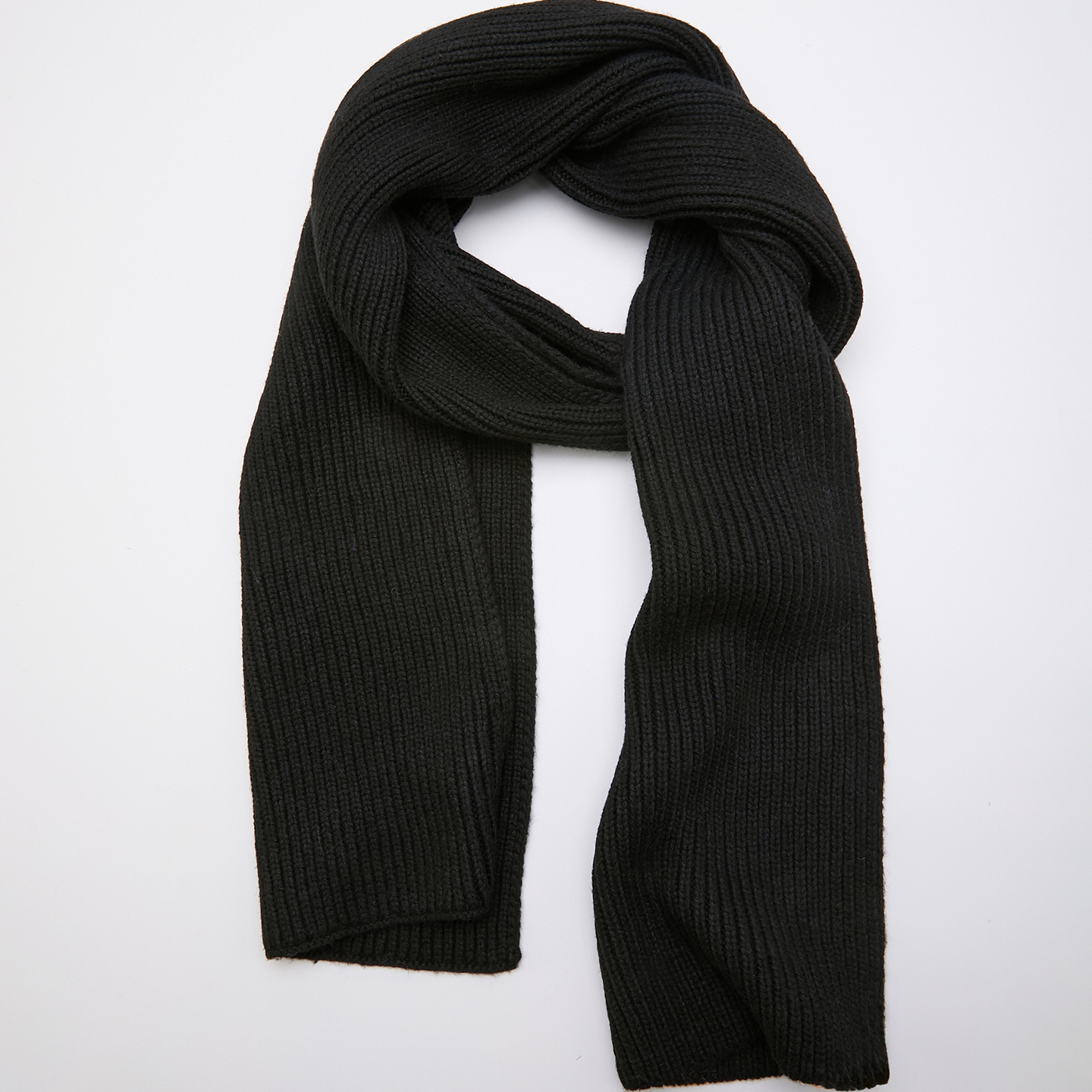 光板黑色针织围巾男女情侣款