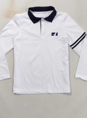 夏季短袖 藏蓝色短袖春秋白色长袖藏蓝色长裤男女学生校服仿制