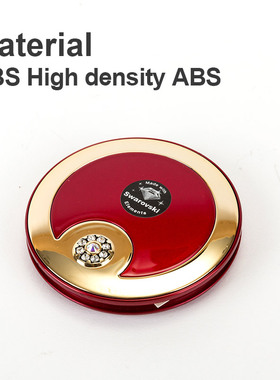 Alina品牌随身便携化妆镜镶施华洛水晶双面小镜子生日圣诞节礼物