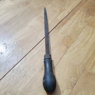 老物件五十年代老木把方锉手工老工具35厘米杂项古玩收藏