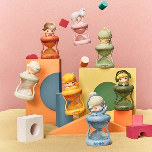 POPMART泡泡玛特DIMOO限定时光系列发光沙漏水晶球盲盒周边礼物