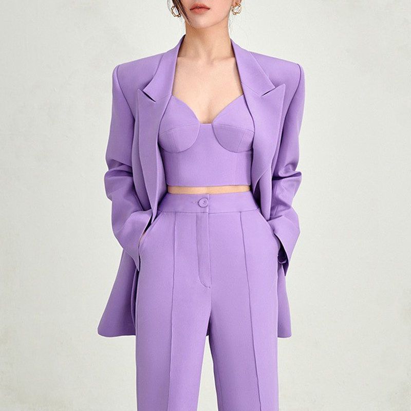 套装高品质新款2025职业气质三件套网红休闲女式西服通勤现货时尚