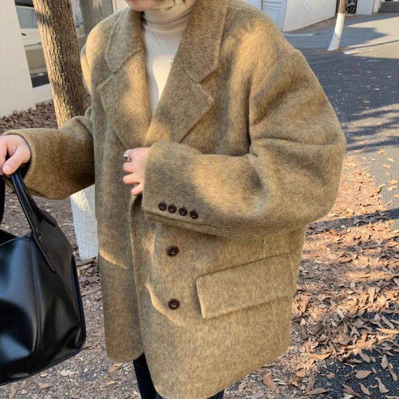 双面羊毛呢女宽松新款韩版加厚外套秋冬女羊绒6183小西装大衣短款,女装/女士精品,羊绒衫,淘宝优惠券,粉丝福利购,淘宝优惠卷