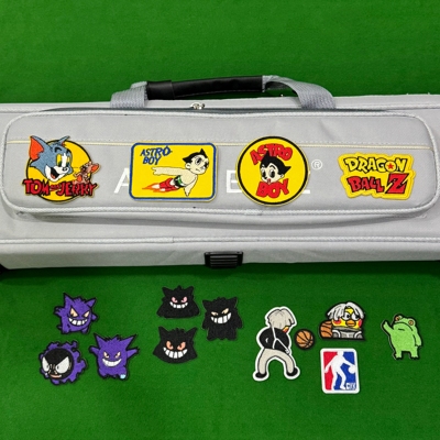 卡通刺绣3M背胶台球杆盒贴纸