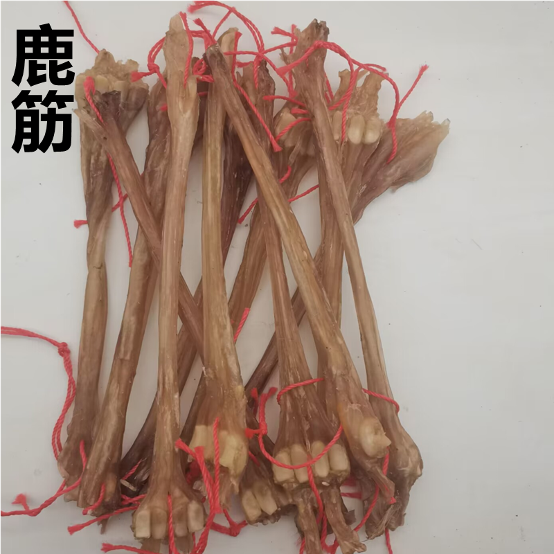 中药材鹿筋 新货上市鹿蹄筋500克足干无硫新鲜条长粗壮金黄透亮
