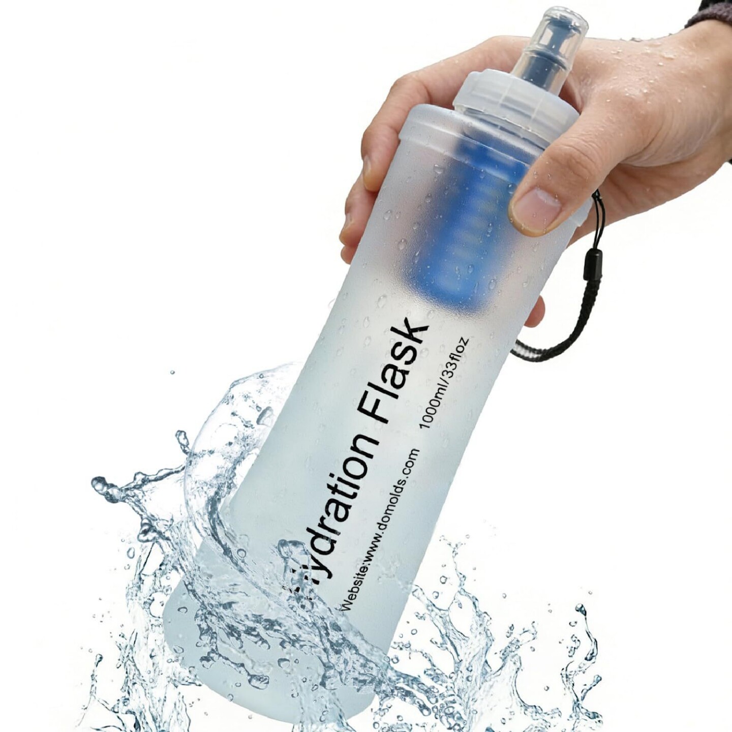 户外便携净水器带中空纤维超滤膜滤软水壶TPU手持可折叠硅胶吸嘴
