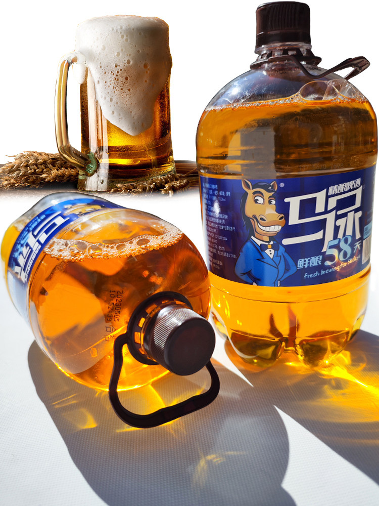 马尿啤酒天瓶大桶装9°精酿鲜酿生啤酒58天1350ml黄啤浓郁非拉格