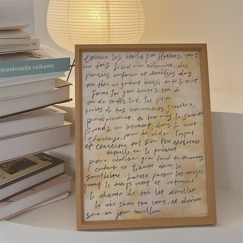 法式ins风英文装饰画电视柜摆件