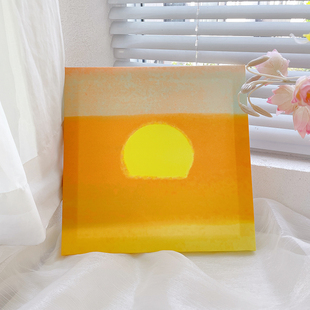 安迪沃霍尔艺术作品日出日落摆台画 抽象简约挂画装饰画拍照道具