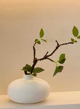 插花摆件仿真清新绿植陶瓷花瓶