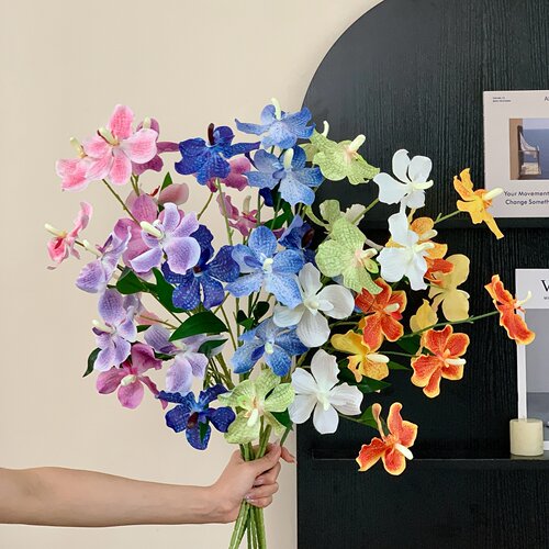 婚庆造景仿真花万代兰混色假花