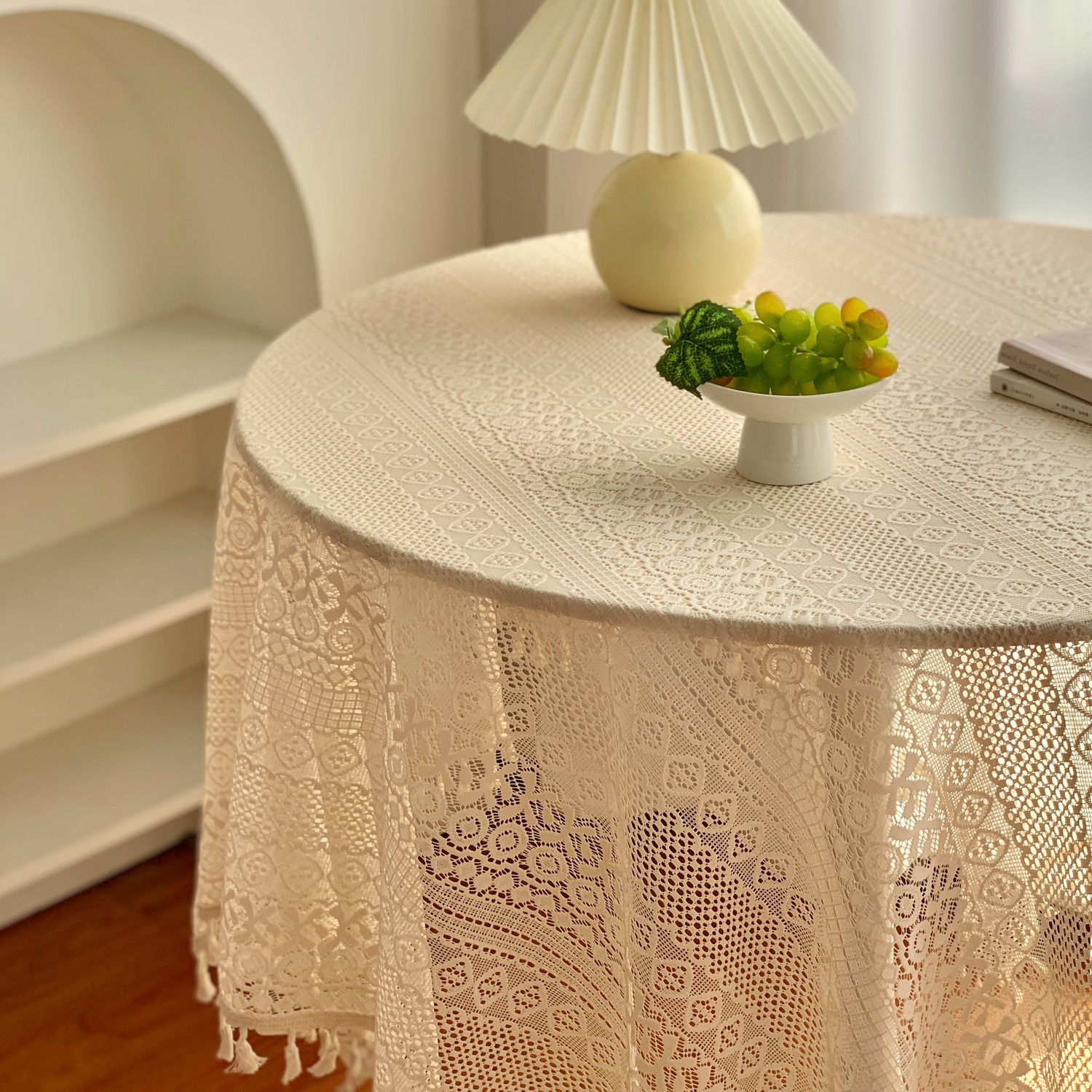 法式蕾丝圆桌桌布复古田园盖布