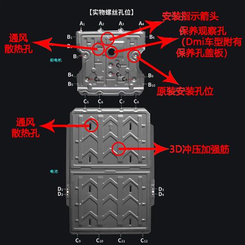 比亚迪新款元plusproEV海豚电机电池护板底盘装甲510/430续航专用