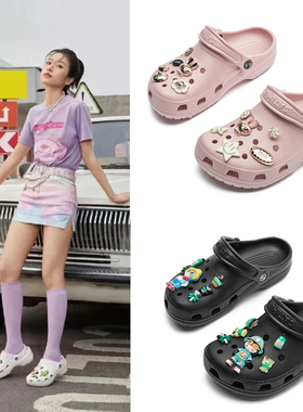 明星同款洞洞鞋女防滑软底包头凉拖鞋沙滩鞋外穿大码休闲凉鞋夏季