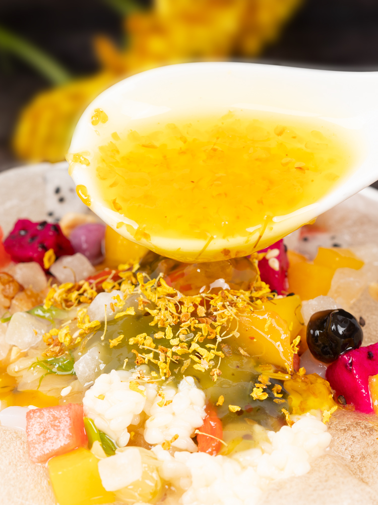 (Ice powder raw materials)Osmanthus sauce Sugar Osmanthus pulp ice powder Baba ice powder ingredients Ice powder raw materials 1 2 kg