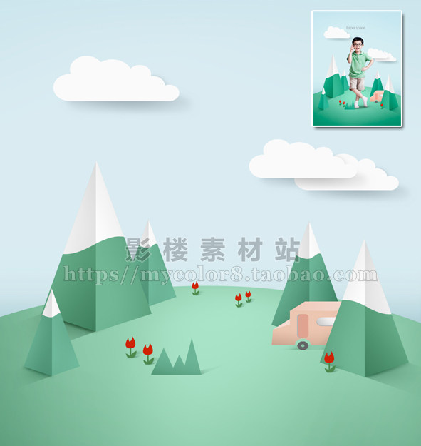 mycolor8 婚纱 影楼摄影背景 立体 时尚儿童主题 图片大图18-472