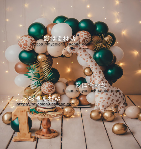 mycolor8 婚纱影楼摄影儿童背景 生日派对气球图片素材大图21-64