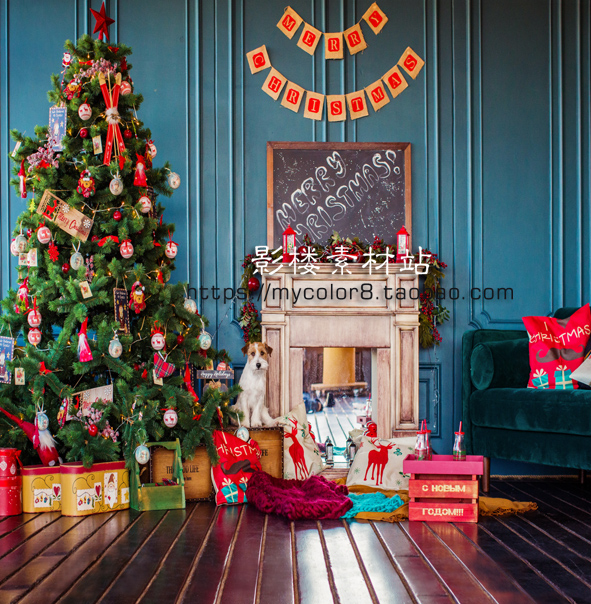 mycolor8婚纱影楼摄影背景 服装室内 圣诞儿童欧式素材大图20-491