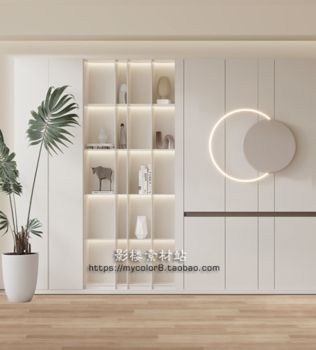 mycolor8影楼摄影网红主 3D直播间背景 壁纸壁画素材大图23-081