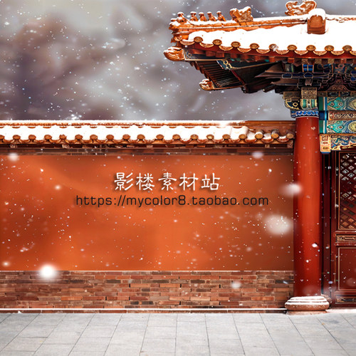 婚纱影楼背景 古典中式背景 全家福喜庆高清素材图片大图24-63