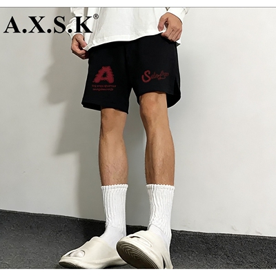 夏季新款休闲短裤男生vibe美式街头宽松百搭阔腿裤直筒运动五分裤