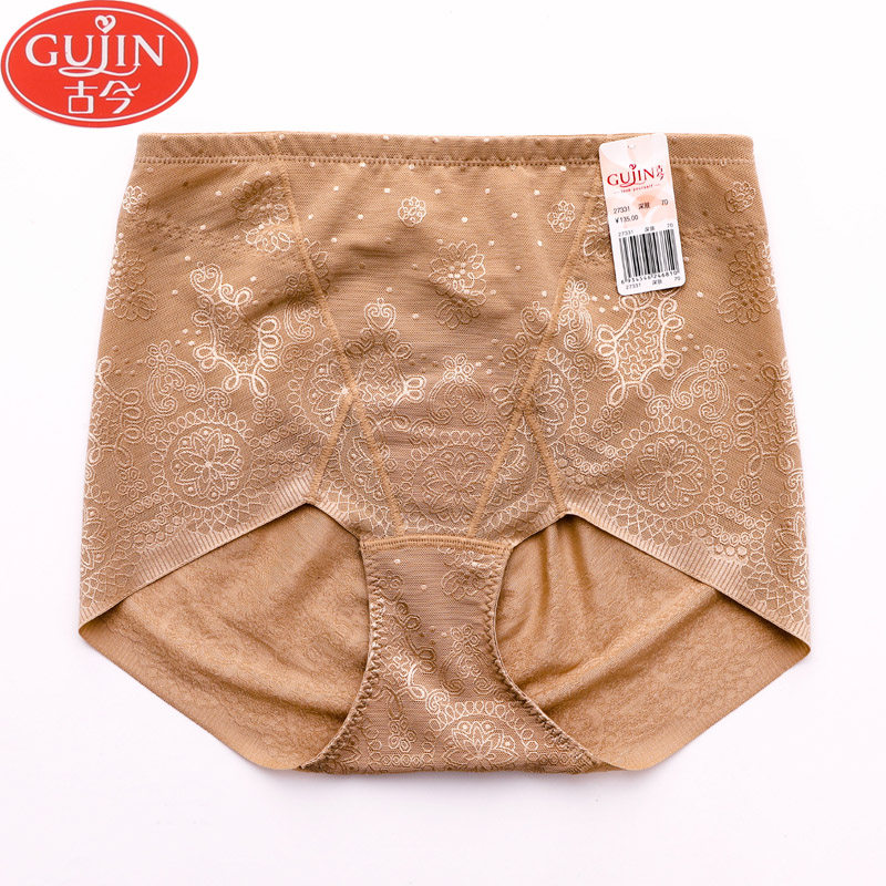 古今内裤女收腹提臀无痕束腰平角高腰裤塑身大码产后纯棉裆27331