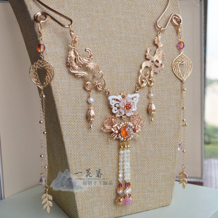 花想容一原创古风珍珠汉服项链