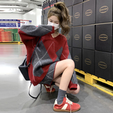 撞色菱格针织套装裙女2025春季新款洋气好看V领上衣半身裙两件套，女装套装/套裙，2C200