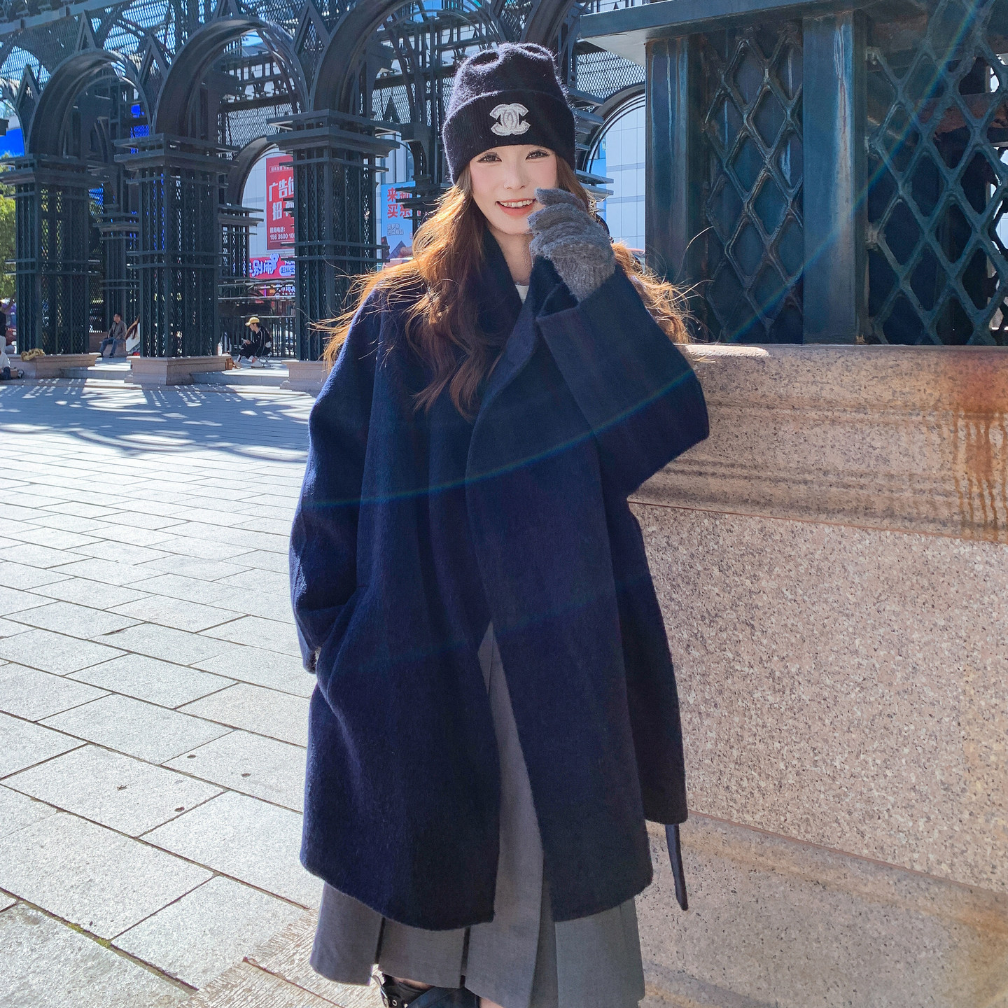 【出货】2C200-Y631-P295-K438小个子版系带棉羊毛的大衣,女装毛呢外套,2C200