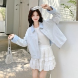 【】秋季新款撞色夹克外套（下摆抽绳）2C200-2508-P145-K208，女装短外套，2C200