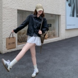 【】秋季新款抽绳皮衣2C200-2511-P155-K228，女装皮衣，2C200