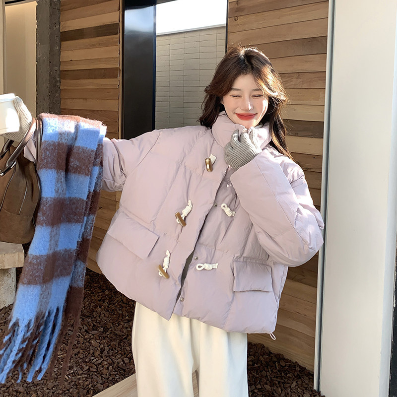 【】学院风短款牛角扣羽绒服2C200M228-P275-K398图片