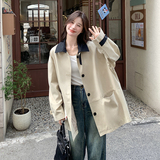 【】韩系撞色风衣2C200-8834-P145-K208，女装风衣，2C200