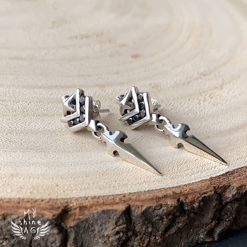 纯银复古男女高级感耳钉包邮