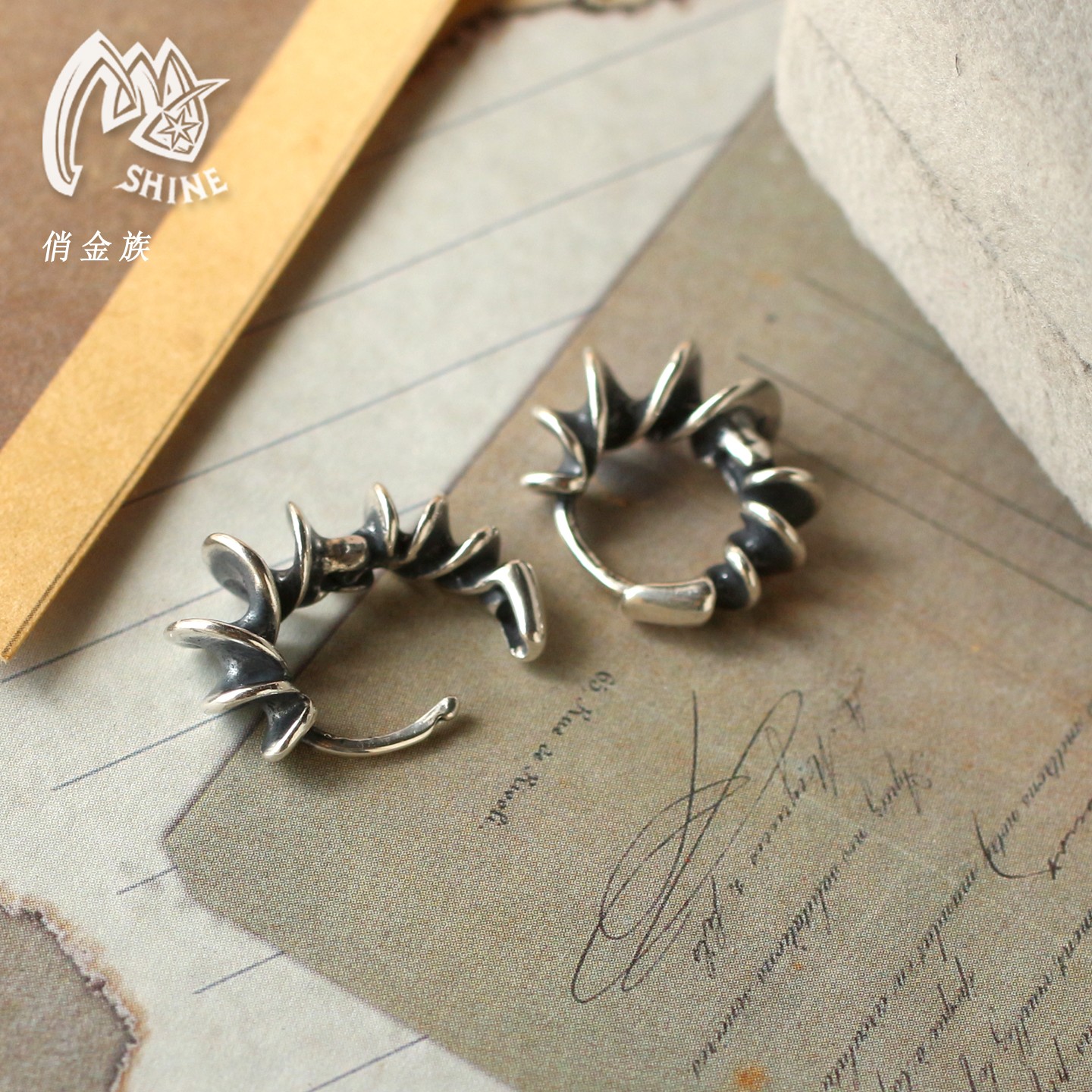 925银针耳圈时空涟漪女