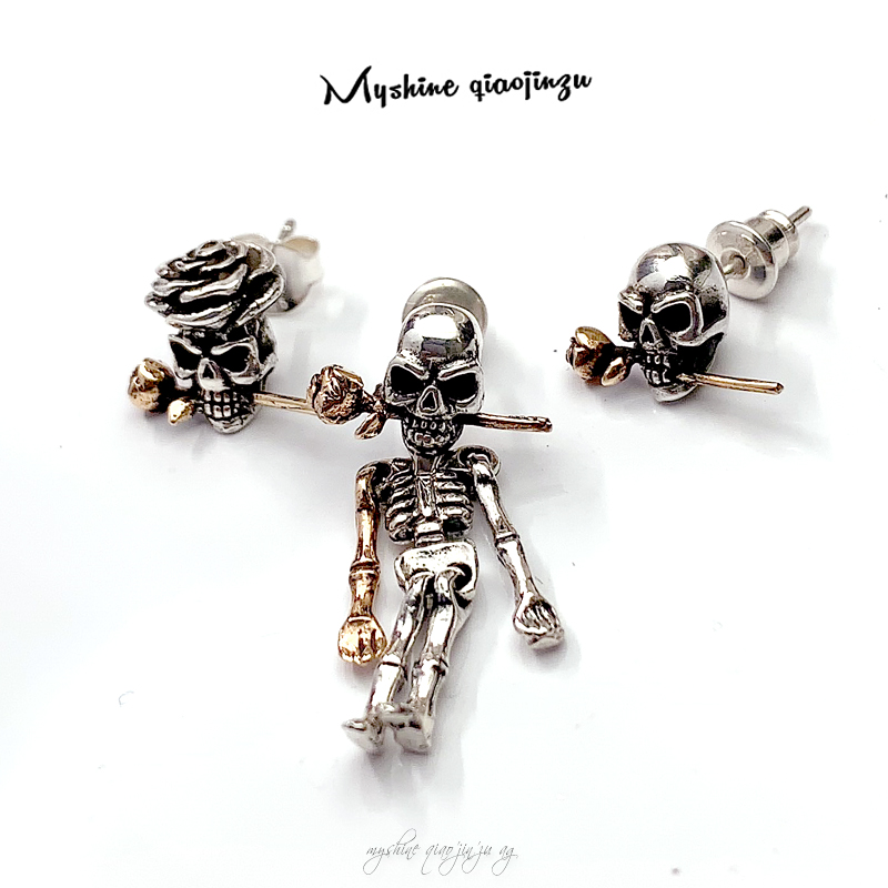 纯银复古男女潮酷耳钉包邮