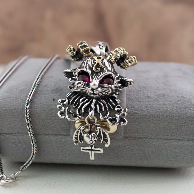 男女通用纯银复古吊坠