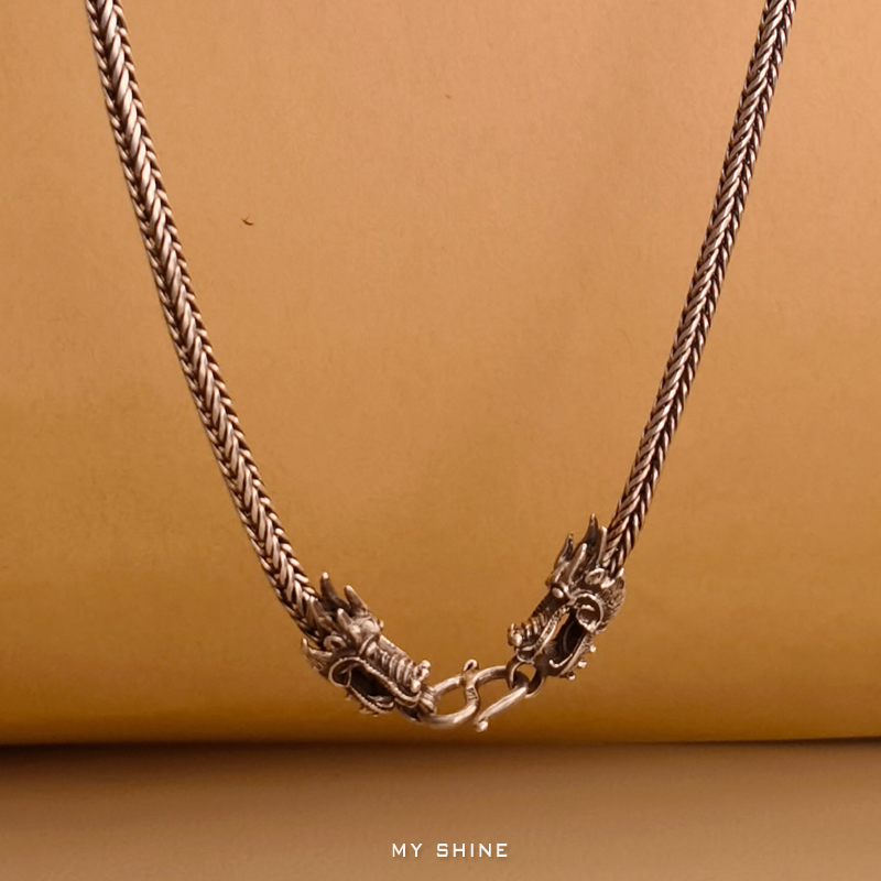 纯银纯银编织链通用生肖项链