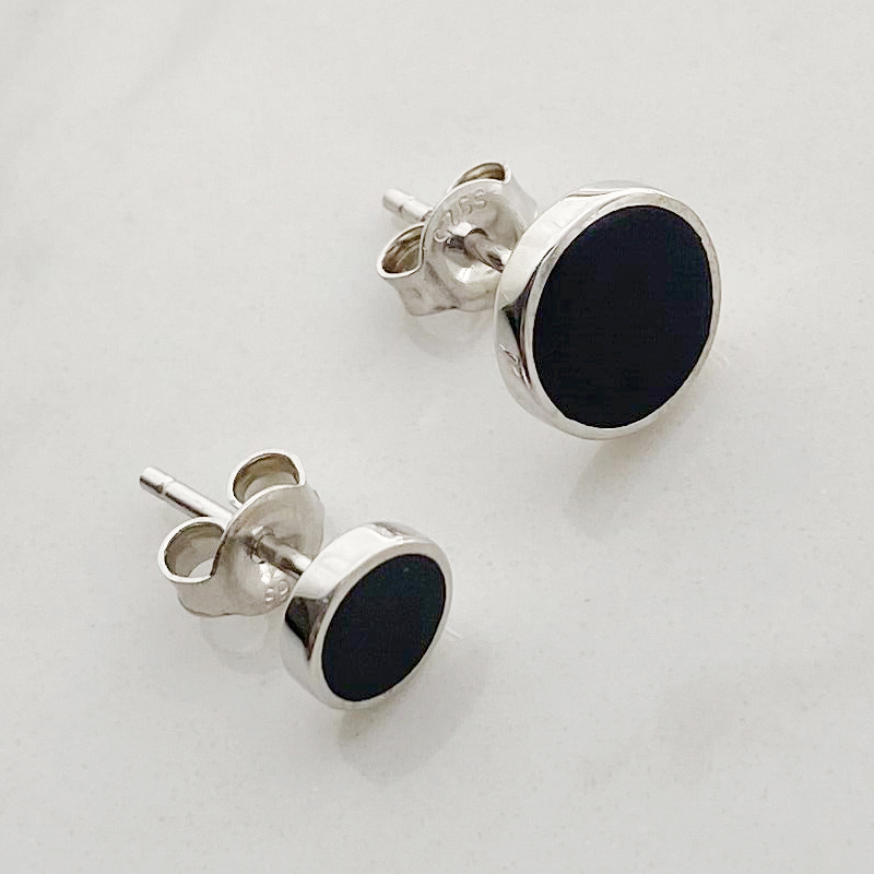 耳饰925银珐琅工艺光面