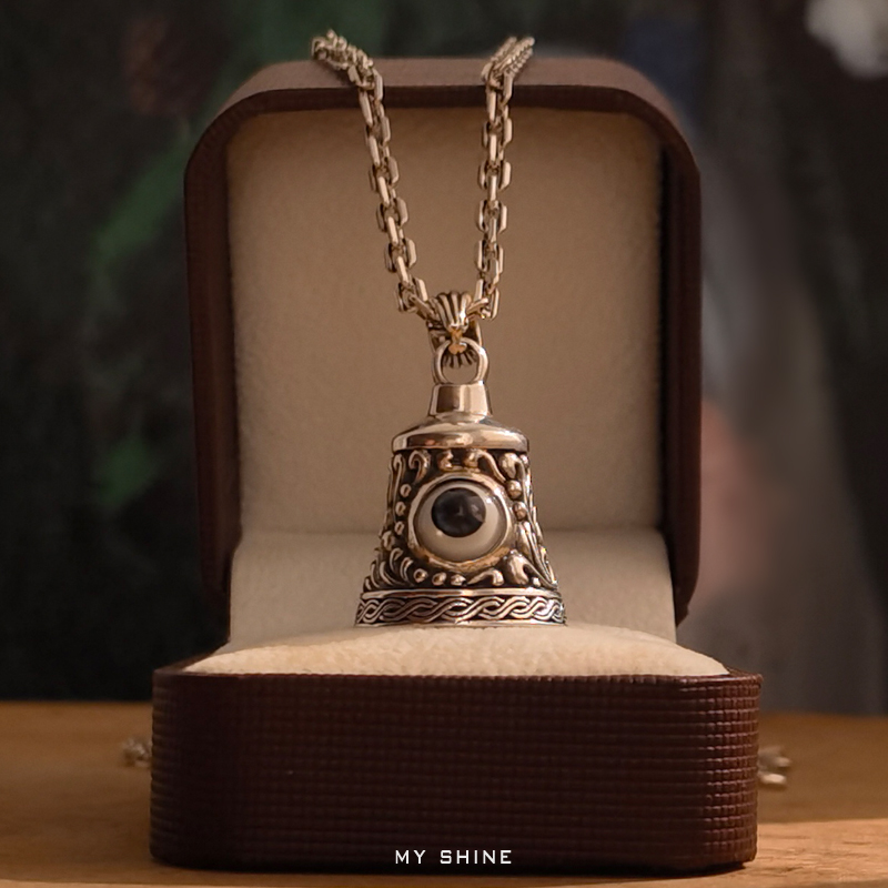 通用纯银铃铛吊坠义眼