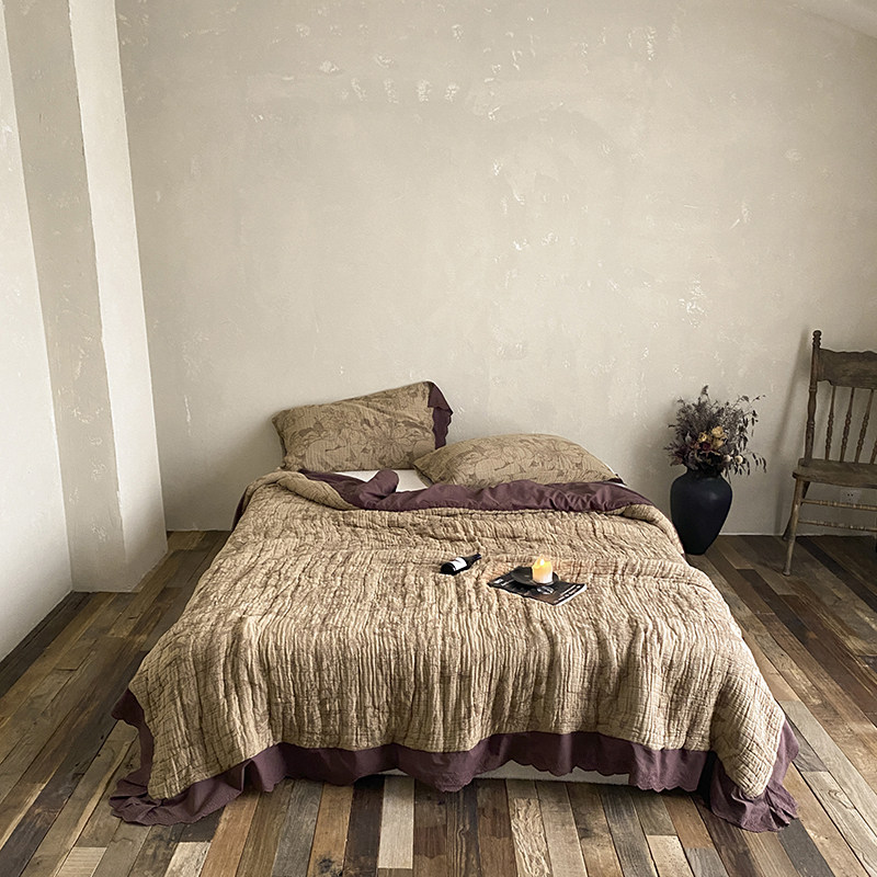 A类十层单股纱美学被头款纱布秋冬被子被芯温柔浪漫花边午休毯子,床上用品,化纤被,淘宝优惠券,粉丝福利购,淘宝优惠卷