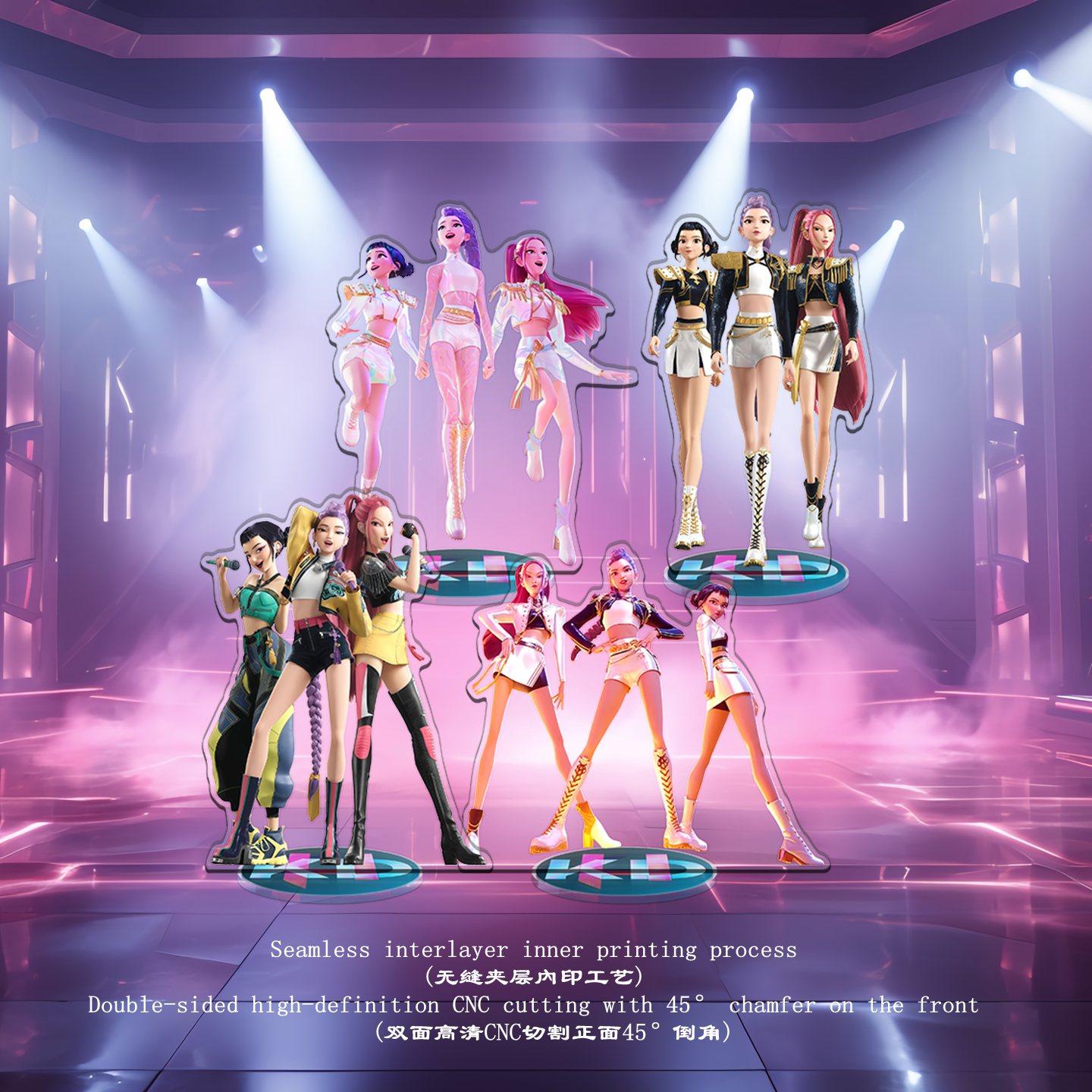 K-POP韩流KPOP猎魔女团鲁米米拉佐依周边无缝精工内印立牌礼物品