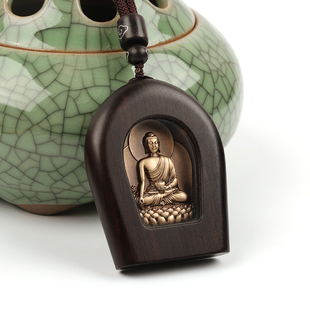 汉传药师佛地藏藏传文殊菩萨黑财神吊坠男女原创设计可装藏嘎乌